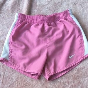 Nike Pink Performance Shorts with Light Blue Panels
